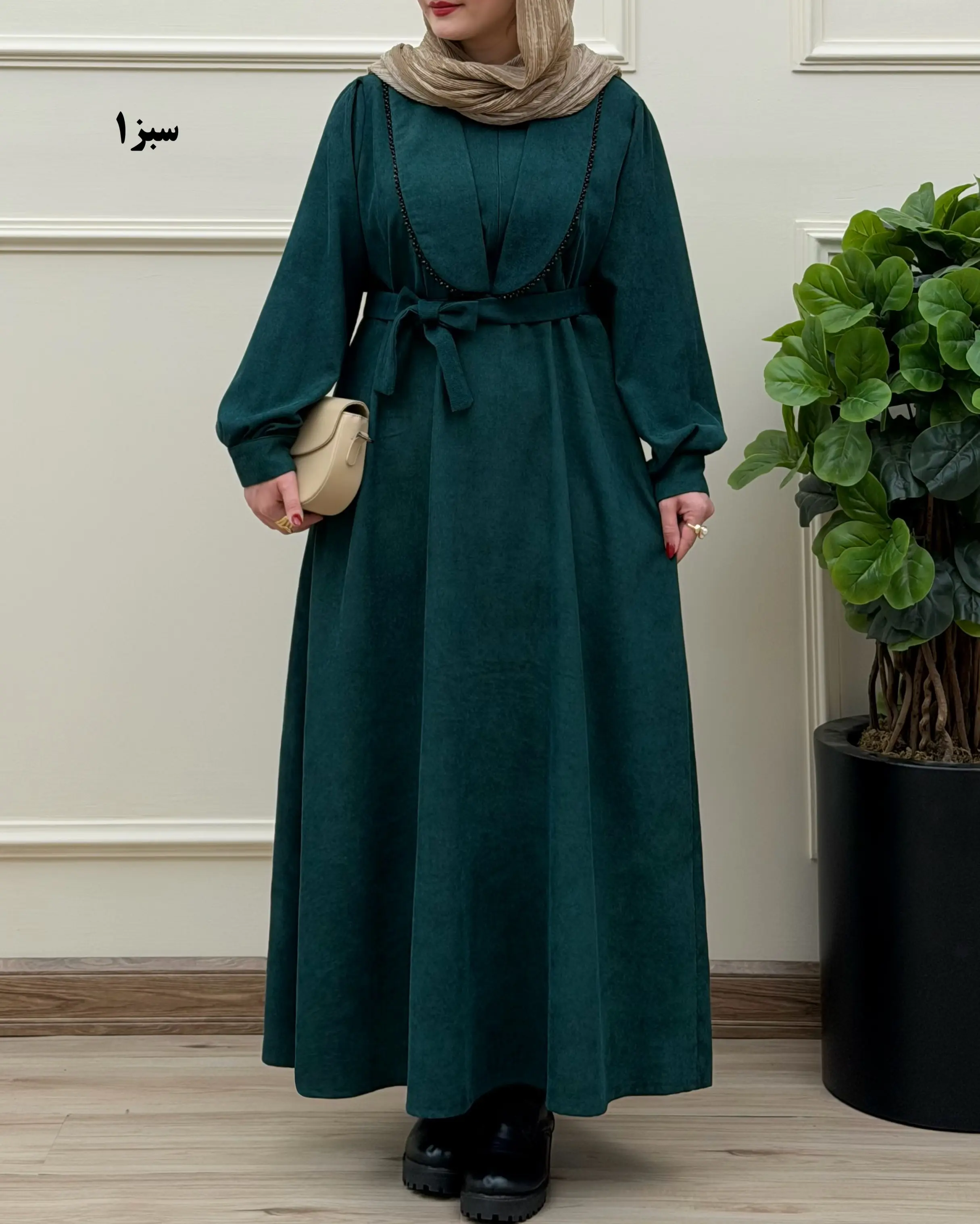 کفتان سنگدوزی یقه آرشال